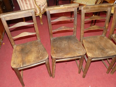 Lot 1325 - A set of ten early 20th century stained elm...