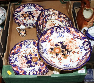 Lot 158 - A collection of Derby Imari pattern table...