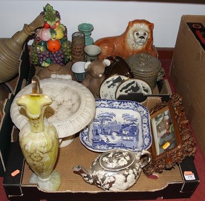 Lot 178 - Three boxes of ceramics and other items to...