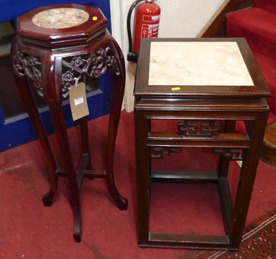 Lot 1353 - A contemporary Chinese hardwood and rouge...