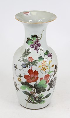 Lot 190 - A Chinese porcelain vase of slight baluster...