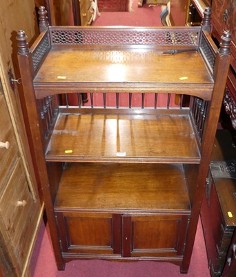 Lot 1359 - A circa 1900 walnut music cupboard, having...