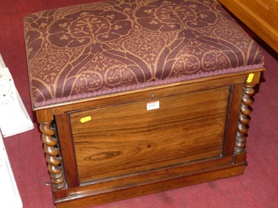 Lot 1367 - A Victorian rosewood and floral upholstered...