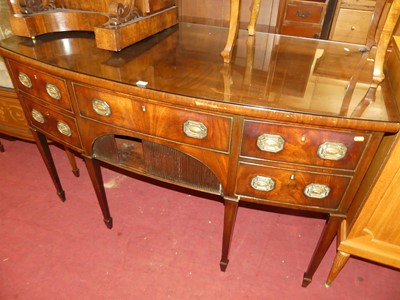 Lot 1373 - A 19th century mahogany bowfront sideboard,...