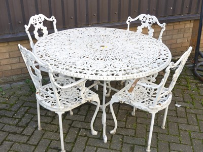 Lot 1388 - A Victorian style white painted galvanised...