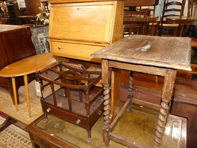 Lot 1399 - Occasional furniture to include; a pale oak...