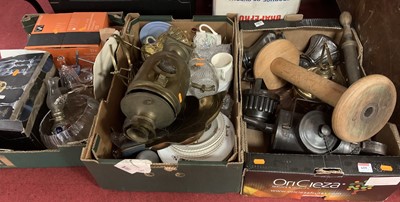 Lot 655 - Three boxes of miscellaneous items, to include...