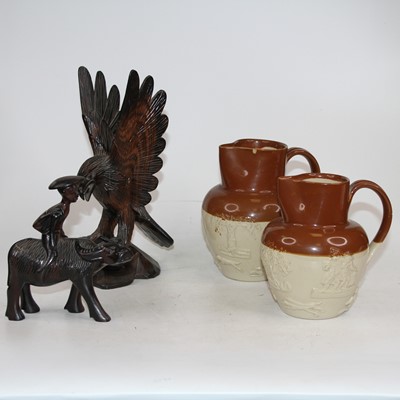 Lot 255 - Two stoneware Harvest pattern jugs together...