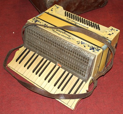 Lot 275 - A Meinel & Herald piano accordion, with...