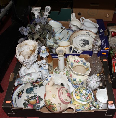 Lot 280 - Two boxes of ceramics to include Royal Doulton...