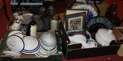 Lot 283 - Four boxes of ceramics and glassware to...