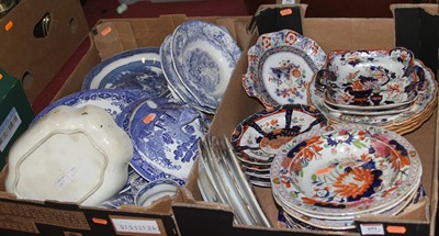 Lot 691 - Two boxes of miscellaneous china, to include...