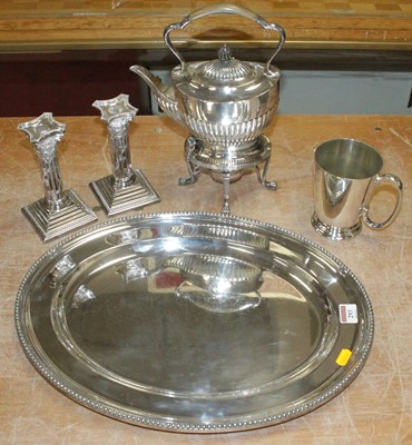 Lot 293 - An early 20th century silver plated spirit...