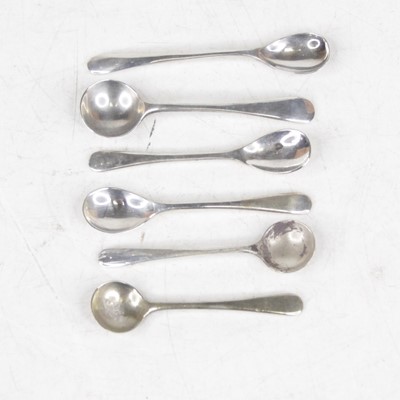 Lot 327 - A collection of six assorted silver salt...