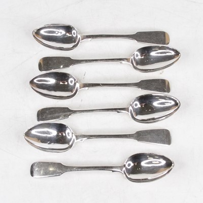 Lot 330 - A Victorian Scottish silver dessert spoon in...