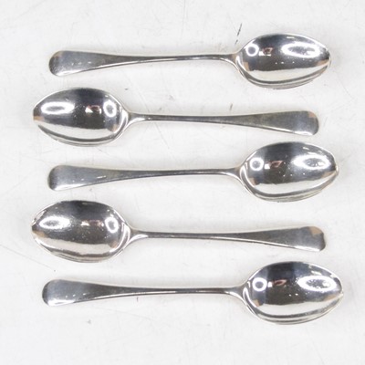 Lot 331 - A set of five George V silver teaspoons in the...