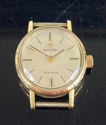 Lot 403 - A lady's Omega Geneve gold plated and steel...