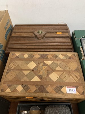 Lot 356 - A Victorian specimen wood inlaid work box,...