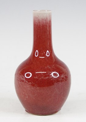 Lot 2367 - A Chinese sang de bouef bottle vase, the...