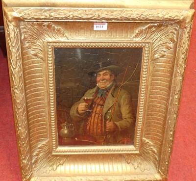 Lot 1024 - George Fox - The huntsman, oil on board,...