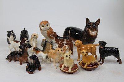 Lot 592 - A collection of Beswick animal figures,...