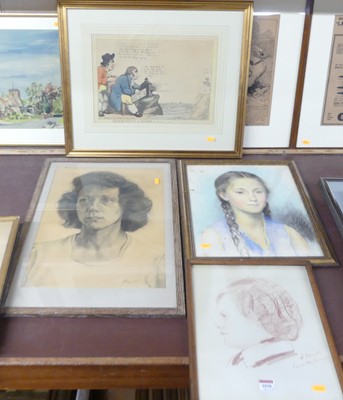 Lot 1030 - Assorted pictures and prints, to include David...