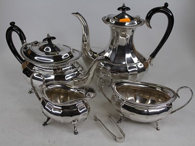 Lot 476 - A Hearts Sheffield plated four piece tea and...