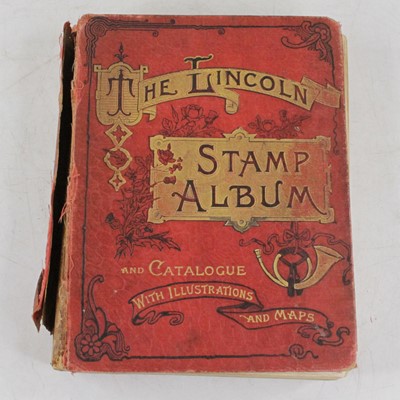 Lot 518 - A vintage Lincoln stamp album and world contents