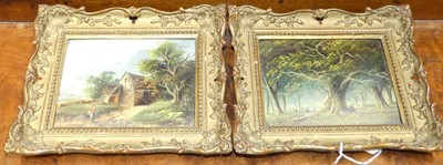 Lot 1095 - 19th century English school - Pair; landscape...