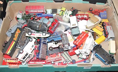 Lot 699 - A box of diecast model vehicles, to include...