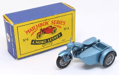 Lot 1327 - Matchbox Lesney No. 4 Triumph 110 Motorcycle...