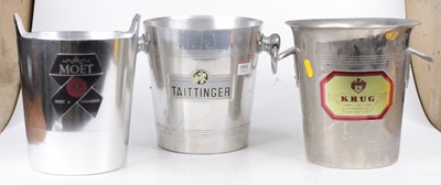 Lot 1511 - A Tattinger champagne bucket; together with...