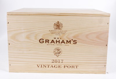 Lot 1332 - Graham's vintage port, 2017, six bottles (OWC)