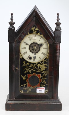 Lot 155 - A late 19th century American Ansonia ebonised...