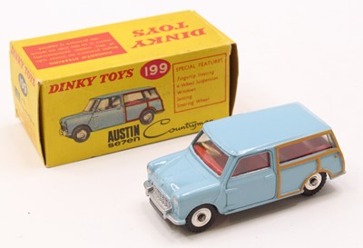 Lot 1091 - Dinky Toys, No.199 Austin 7 Countryman in blue...