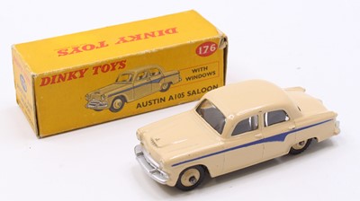 Lot 1087 - Dinky Toys, 176 Austin A105 saloon, cream body,...