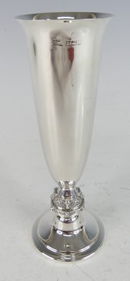 Lot 567 - A 1960s silver footed spill vase by David...