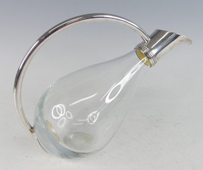 Lot 559 - A contemporary Asprey silver mounted and clear...