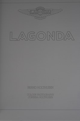 Lot 2020 - Holthusen, Bernd: Lagonda, Limited edition...