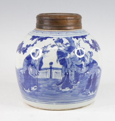 Lot 2358 - A Chinese blue and white ginger jar, 19th...