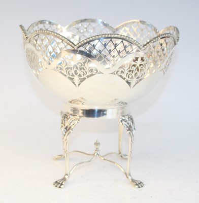 Lot 2130 - A George V silver pedestal table bowl, of...