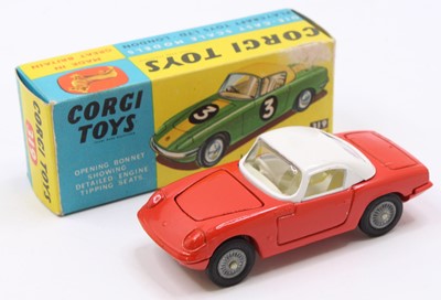 Lot 1227 - Corgi Toys No. 319 Lotus Elan Coupe comprising...