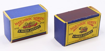 Lot 1354 - 2 Matchbox Lesney original empty boxes...