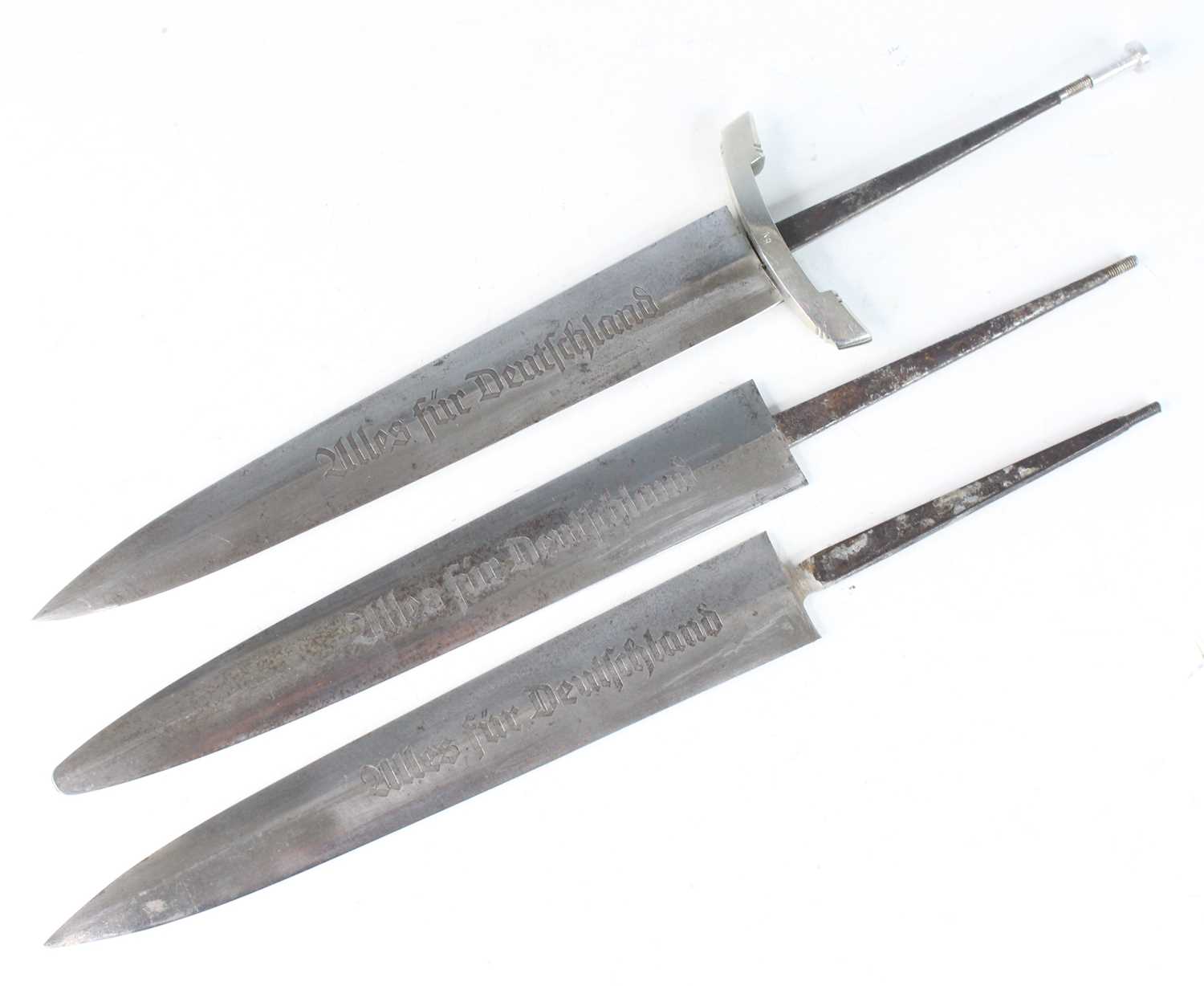 Lot 153 - A German Third Reich SA dagger blade, etched...