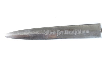 Lot 153 - A German Third Reich SA dagger blade, etched...