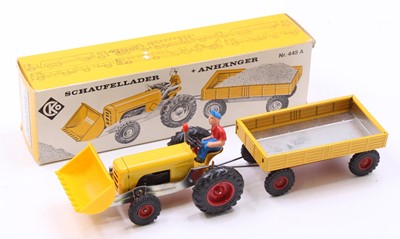 Lot 1765 - A CKO tin plate No. 445A wheel loader and...