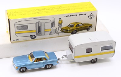 Lot 1764 - A CKO tinplate No. 443 Caravan gift set...