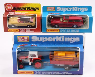 Lot 1436 - Three various boxed Matchbox Super Kings and...