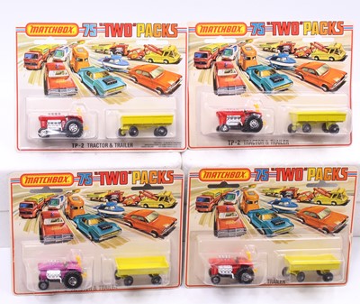 Lot 1418 - Four Matchbox 1/75 series TP-2 tractor and...