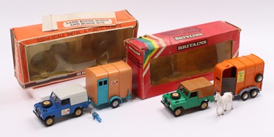 Lot 747 - A Britains Landrover and horse box, boxed...